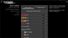 V menu mete utídit výbr stanic, nastavit pravidla pro mobilní pipojení a...
