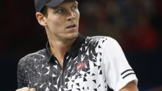 DOBE. Tomá Berdych na turnaji v Paíi. 