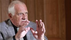 Exprezident Václav Klaus pi rozhovoru pro MF DNES (27. íjna 2014)