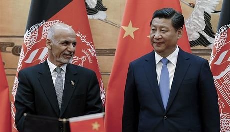 Afghánský prezident Araf Ghání a jeho ínský protjek Si in-pching bhem...
