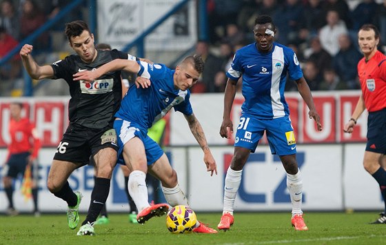 Momentka z duelu Liberec - Jablonec.