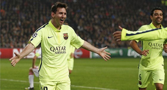 OSLAVA 71. GÓLU V LIZE MISTR. Lionel Messi práv vyrovnal Raúlv rekord.