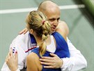 Petra Kvitov porazlla ve finle Fed Cupu nmeckou dvojku Andreu Petkovicovou,...