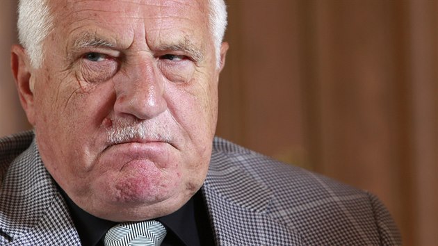 Exprezident Vclav Klaus pi rozhovoru pro MF DNES. (27. 10. 2014)