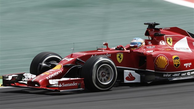 Fernando Alonso na trati Velk ceny Brazlie formule 1