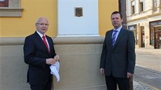 Obantí demokraté Kvtoslav Tichavský (vlevo) a Stanislav Blaha u spolen...