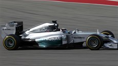 Lewis Hamilton na trati Velké ceny USA formule 1.