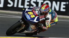 Jakub Kornfeil během kvalifikace třídy Moto3 na Velké ceně Valencie. Jakub Kornfeil během kvalifikace třídy Moto3 na Velké ceně Valencie.