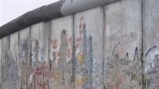 Zachovaný zbytek Berlínské zdi na Bernauer Strasse, souasný stav