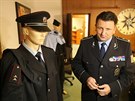 Policejní prezident Tomá Tuhý pi pedstavování návrhu nové policejní uniformy.