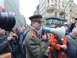 Atmosfra na protestn akci nazvan Chci si s vmi promluvit, pane prezidente...