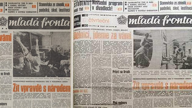 Vtisk Mlad fronty, jak ho pipravili redaktoi s fotografi Havla a Kubiov a zmna po zsahu komunistickch apartk.