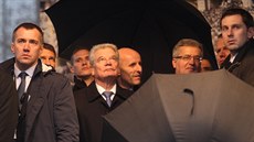 Nmecký prezident Joachim Gauck pi oslavách 25. výroí Sametové revoluce v...