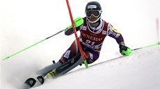 Sebastian-Foss Solevaag ve slalomu v Levi. 