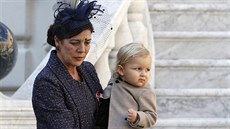 Monacká princezna Caroline a její vnuk Sacha Casiraghi (Monte Carlo, 19....