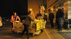 Návrat evakuovaných pacient do havlíkobrodské nemocnice (20. 11. 2014)