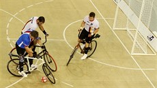 Mistrovství světa v halové cyklistice. Souboj v kolové mezi českým týmem... Mistrovství světa v halové cyklistice. Souboj v kolové mezi českým týmem...