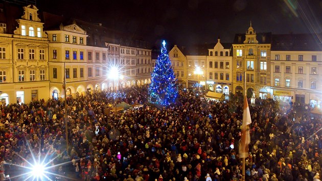 Rozsvcen vnonho stromku v Liberci. (5. prosince 2014)