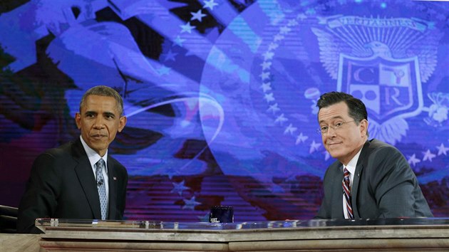 Barack Obama v poadu The Colbert Report (8. prosince 2014)