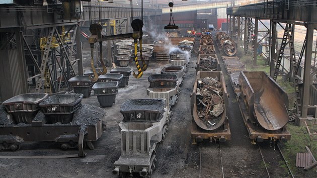 Ocelrna v Tineckch elezrnch - provoz, kde se tak odprauje. (5. prosince 2014)