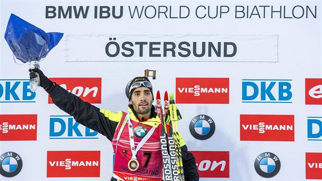 Martin Fourcade se zlatou medail za vtzstv ve sprintu v stersundu.