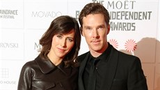 Sophie Hunterová a Benedict Cumberbatch na Britain Independent Film Awards...