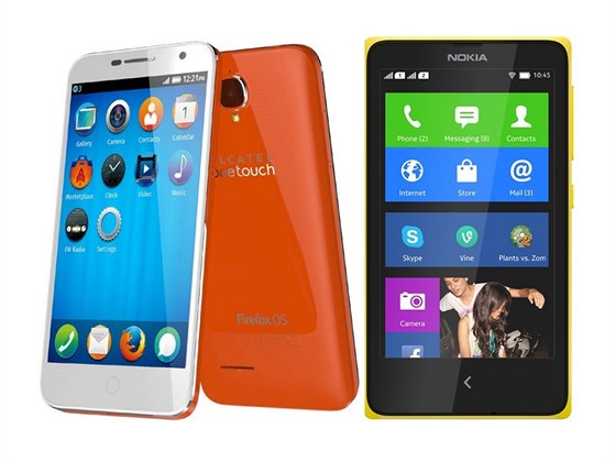 Alcatel OneTouch Fire E a Nokia X