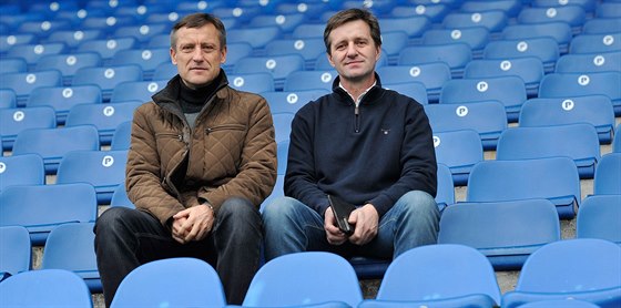 Jií Kotrba (vlevo) a Josef Csaplár, noví trenéi fotbalist Liberce.