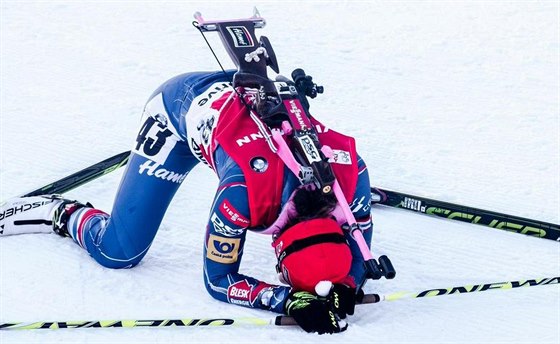 eská biatlonistka Veronika Vítková po sprintu v Hochfilzenu.