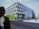 Architekt Ludvík Seko pedstavuje projekt hotelu, kongresového centra a...