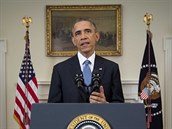 Americk prezident Barack Obama oznamuje zmnu politiky vi Kub. (17....