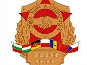 Znak Varavsk smlouvy. Uspodn vlajek je podle prvnch psmen nzv...