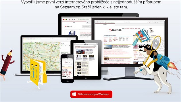 Seznam pichz s vlastnm prohleem Seznam Browser.