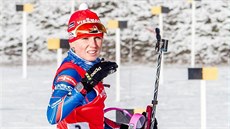 eská biatlonistka Eva Puskaríková pi sprintu v Hochfilzenu.