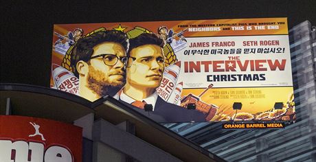 Reklama na film The Interview v Los Angeles (17. prosince 2014)