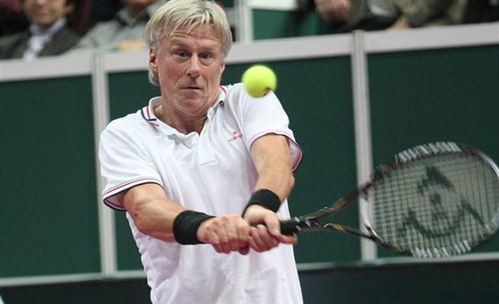 Björn Borg v roce 2010 na exhibici v Ostrav.