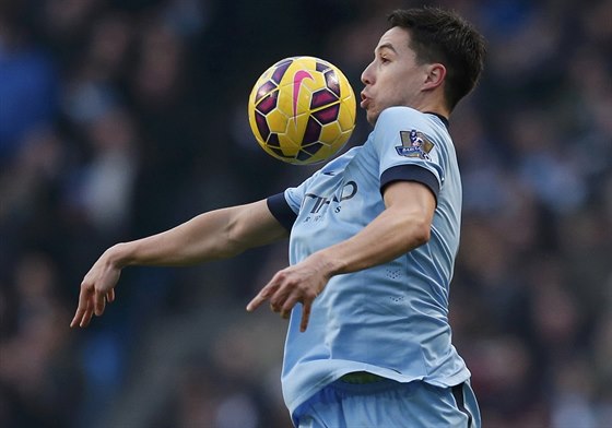 Samir Nasri jet v dresu Manchesteru City