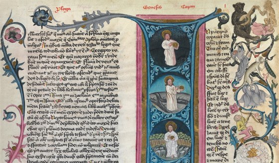 Jedním z exponát olomoucké výstavy Speculum Mundi je i vzácná Bible Strahovská...