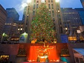 Vnon strom ped Rockefeller Centre, New York
