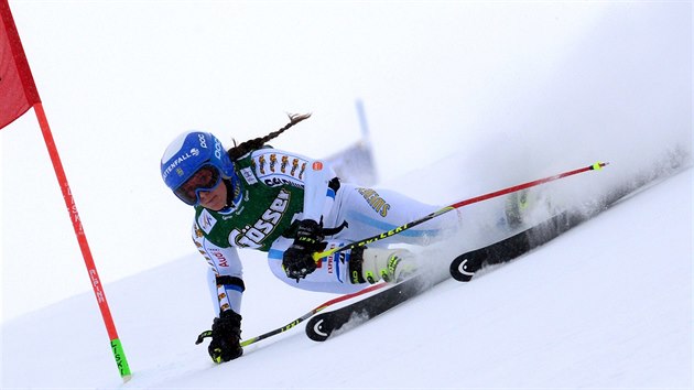 Sara Hectorov v obm slalomu v Khtai.