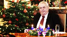 Prezident Miloš Zeman při vánočním projevu 26. prosince 2014 Prezident Miloš Zeman při vánočním projevu 26. prosince 2014