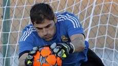 Iker Casillas na tréninku Realu Madrid