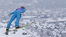 Stefan Kraft letí nad nmeckým Ga-Pa