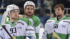 Alexej Vasilevskij, Stanislav Golovanov a Vladimir Sohackij (zleva) po poráce...