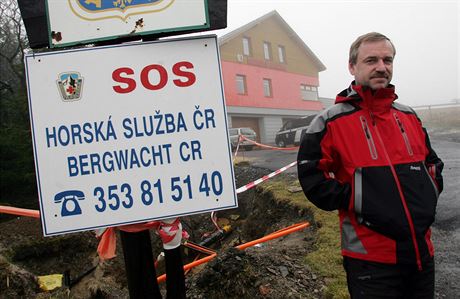 Náelník Horské sluby Kruné hory Miroslav Güttner.