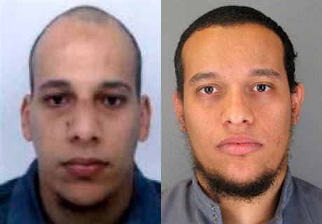 Francouzská policie zvreejnila fotky Chérifa a Saida Kouachiho, kteí jsou...