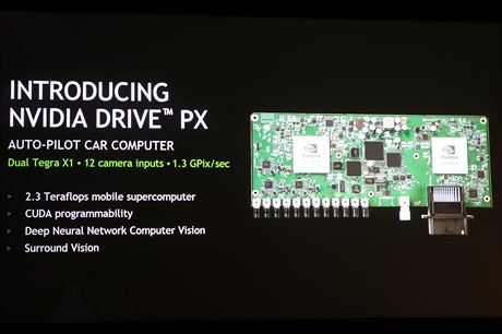 Jednotka Nvidia Drive PX zpracovv obraz a z 12ti kamer, hloubkov neuronov...