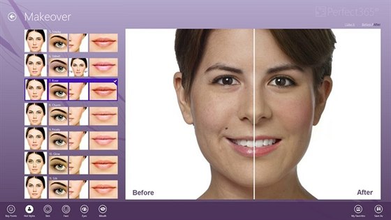 V aplikaci Perfect365 me portrétní fotografie retuovat i úplný amatér.