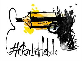 Reakce kreslí na teroristický útok v redakci listu Charlie Hebdo