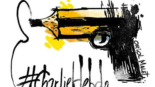 Reakce kresl na teroristick tok v redakci listu Charlie Hebdo